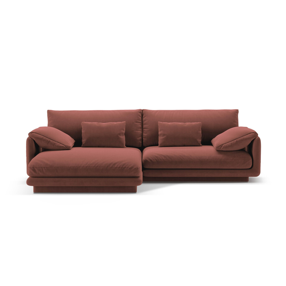 4-zits hoekbank Torino links velvet | Micadoni afbeelding 1