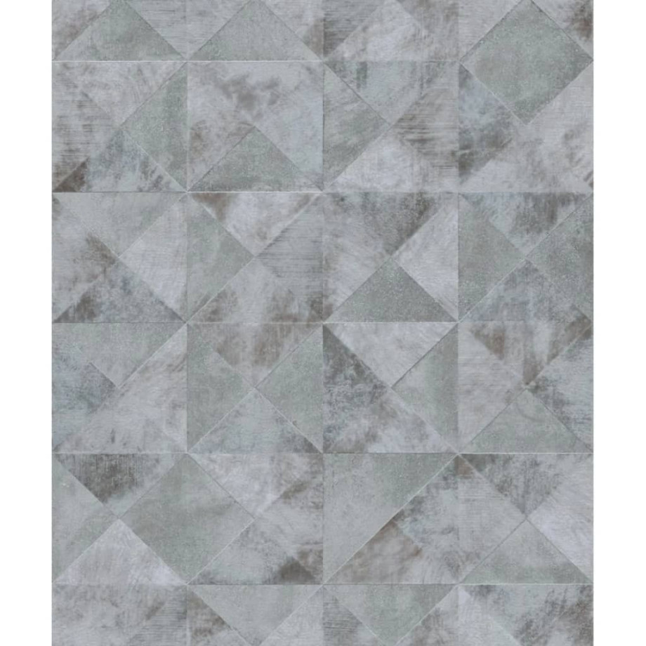 Noordwand Topchic Behang Graphic Shapes Facet metallic grijs afbeelding 1