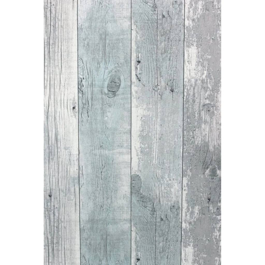 Noordwand Behang Topchic Wooden Planks grijs en blauw afbeelding 1