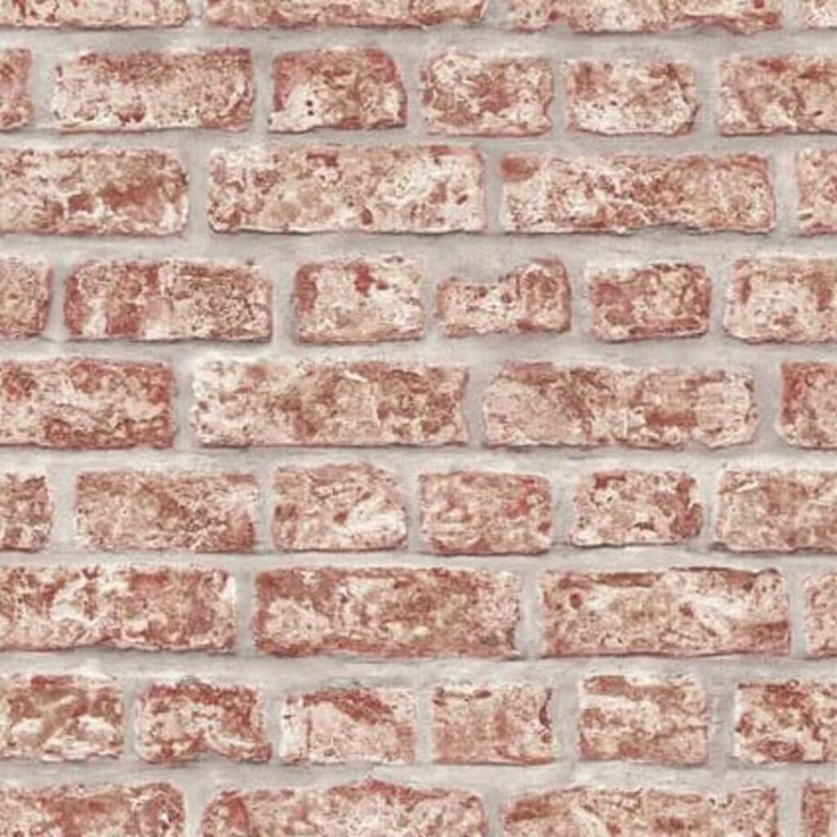 Noordwand Behang Topchic Bricks rood en grijs afbeelding 1