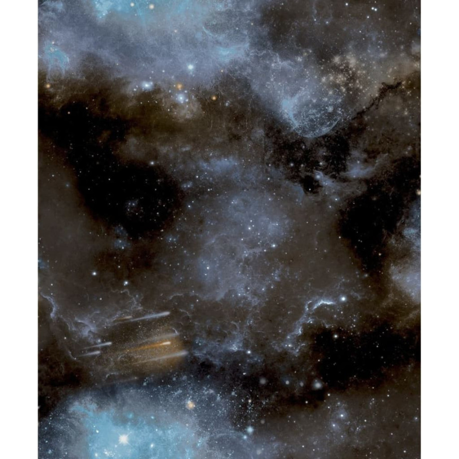 Noordwand Good Vibes Behang Galaxy with Stars blauw en zwart afbeelding 1