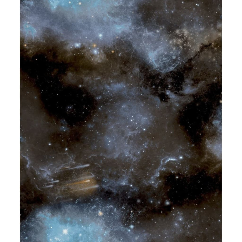 Noordwand Behang Good Vibes Galaxy with Stars blauw en zwart afbeelding 1