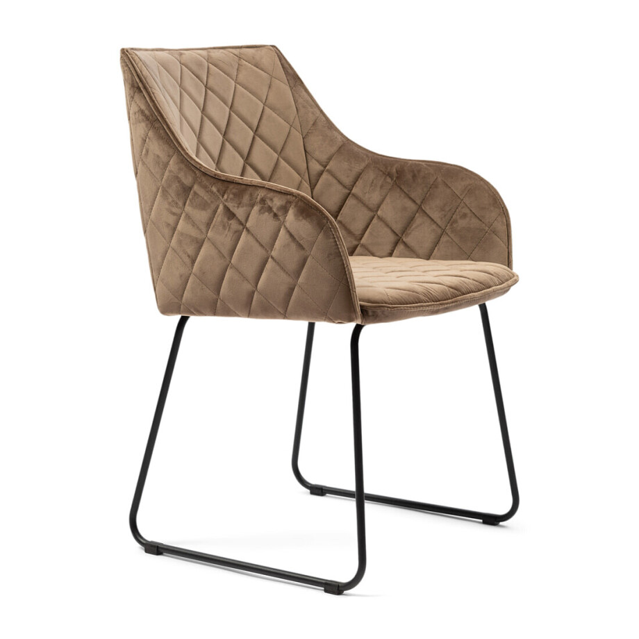 Rivièra Maison Eetkamerstoel 'Frisco Drive' Velvet III, kleur Golden Mink Rivièra Maison Eetkamerstoel 'Frisco Drive' Velvet III, kleur Golden Mink afbeelding 1