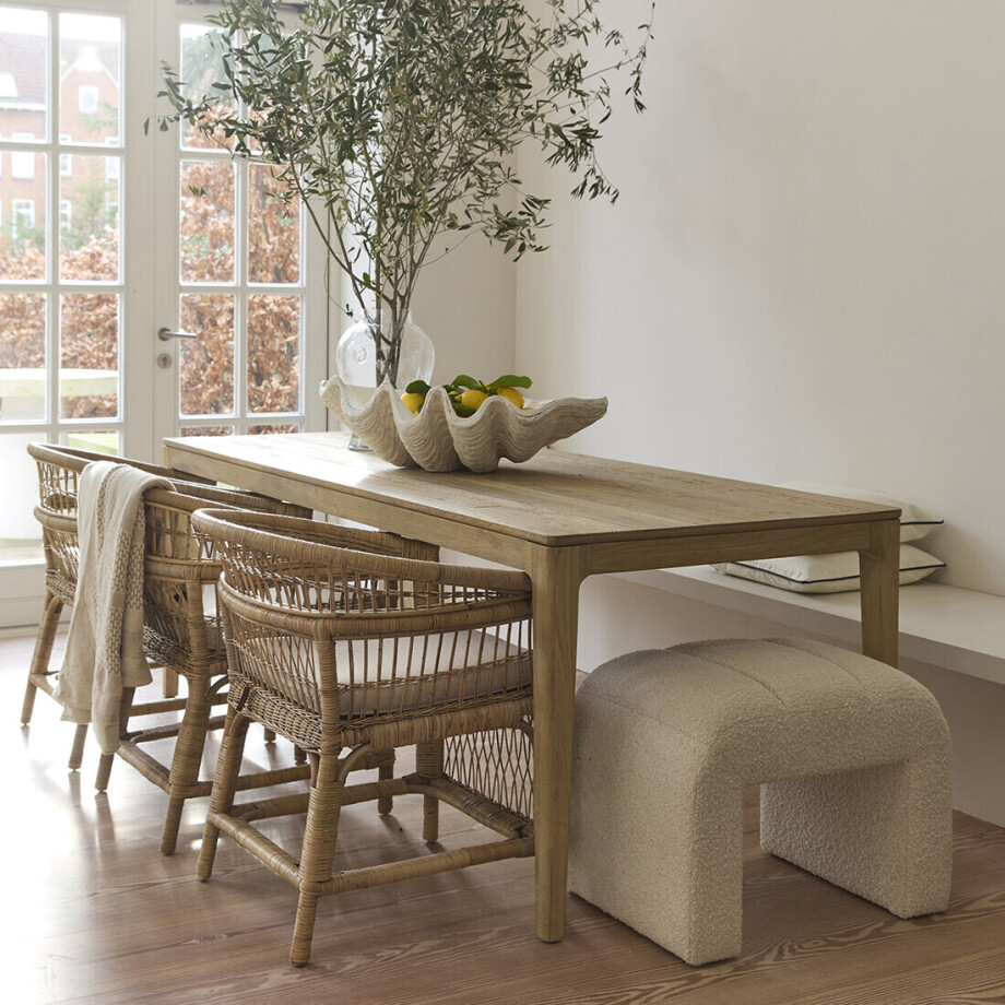 Rivièra Maison Eettafel 'Imola' Mangohout, 220 x 90cm afbeelding 