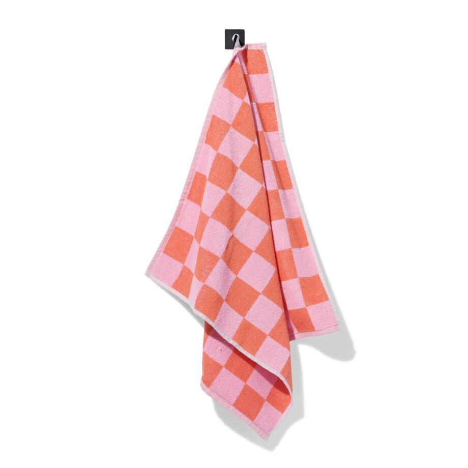 HEMA HEMA Keukendoek 50x50cm Katoen Ruiten Roze (roze) afbeelding 1