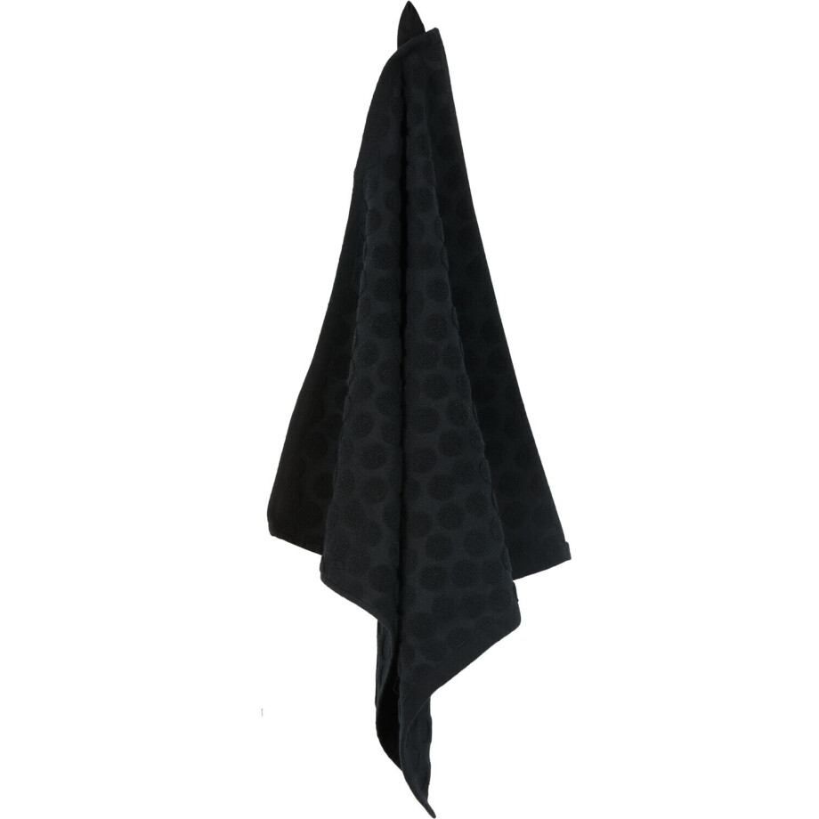 HEMA HEMA Keukendoek 50 X 50 - Katoen - Zwart Stip (zwart) afbeelding 1