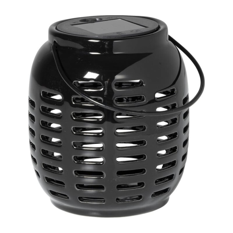 Solar lantaarn - zwart - ø11.x12.5 cm afbeelding 