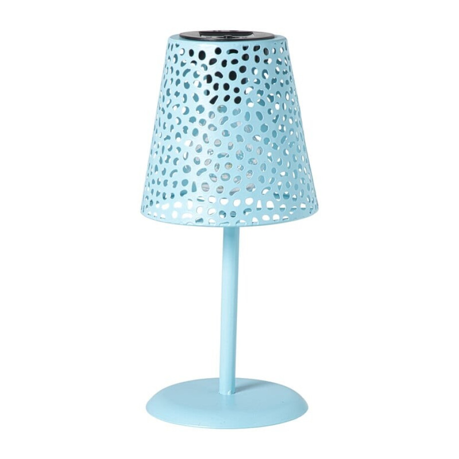Solar tuinlamp op voet - blauw - ø13x28 cm afbeelding 