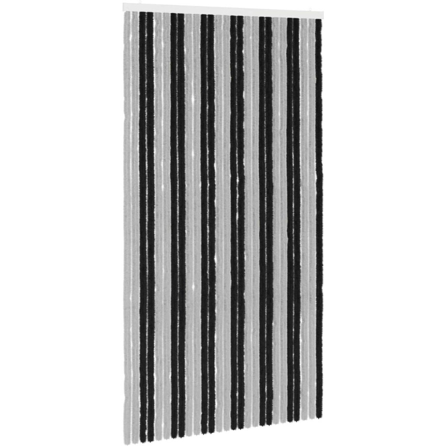 vidaXL - Insecten - Gordijn - Chenille - Grijs - en - Zwart - 118 - x - 220 - cm - 100% - PP vidaXL - Insecten - Gordijn - Chenille - Grijs - en - Zwart - 118 - x - 220 - cm - 100% - PP afbeelding 1