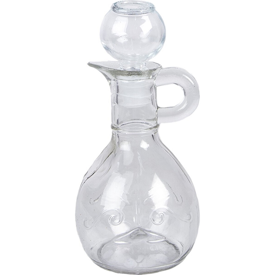 Clayre & Eef Decoratie Fles 175 ml Transparant Glas afbeelding 1