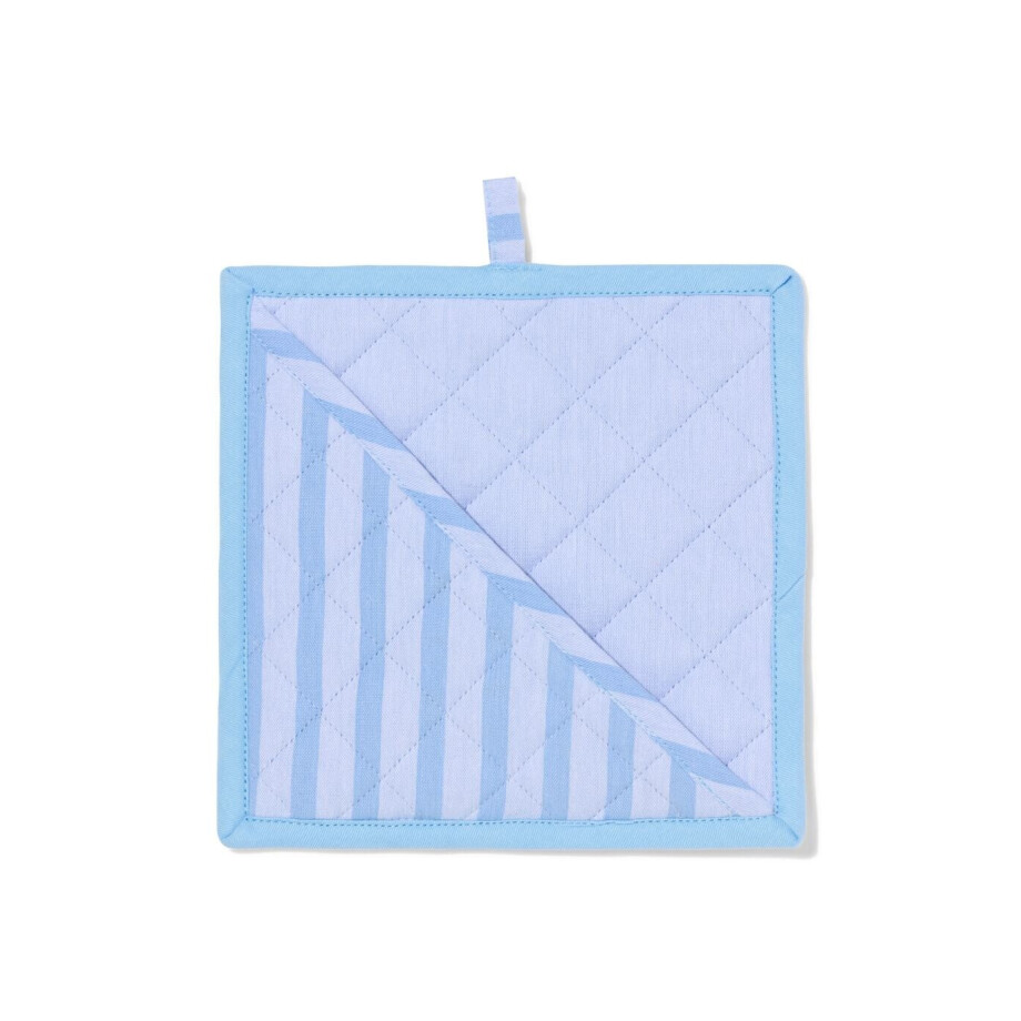 HEMA HEMA Pannenlap 21x21cm Katoen Strepen Blauw (blauw) afbeelding 1
