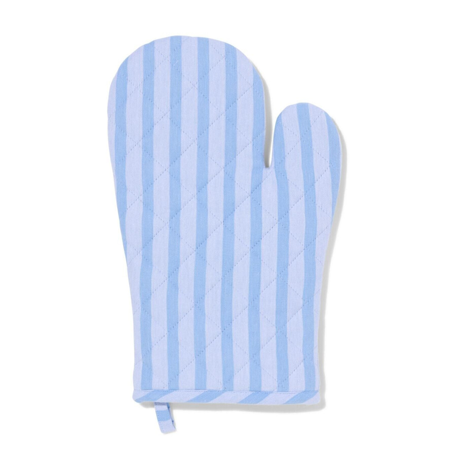 HEMA HEMA Ovenwant Katoen Strepen Blauw (blauw) HEMA HEMA Ovenwant Katoen Strepen Blauw (blauw) afbeelding 1
