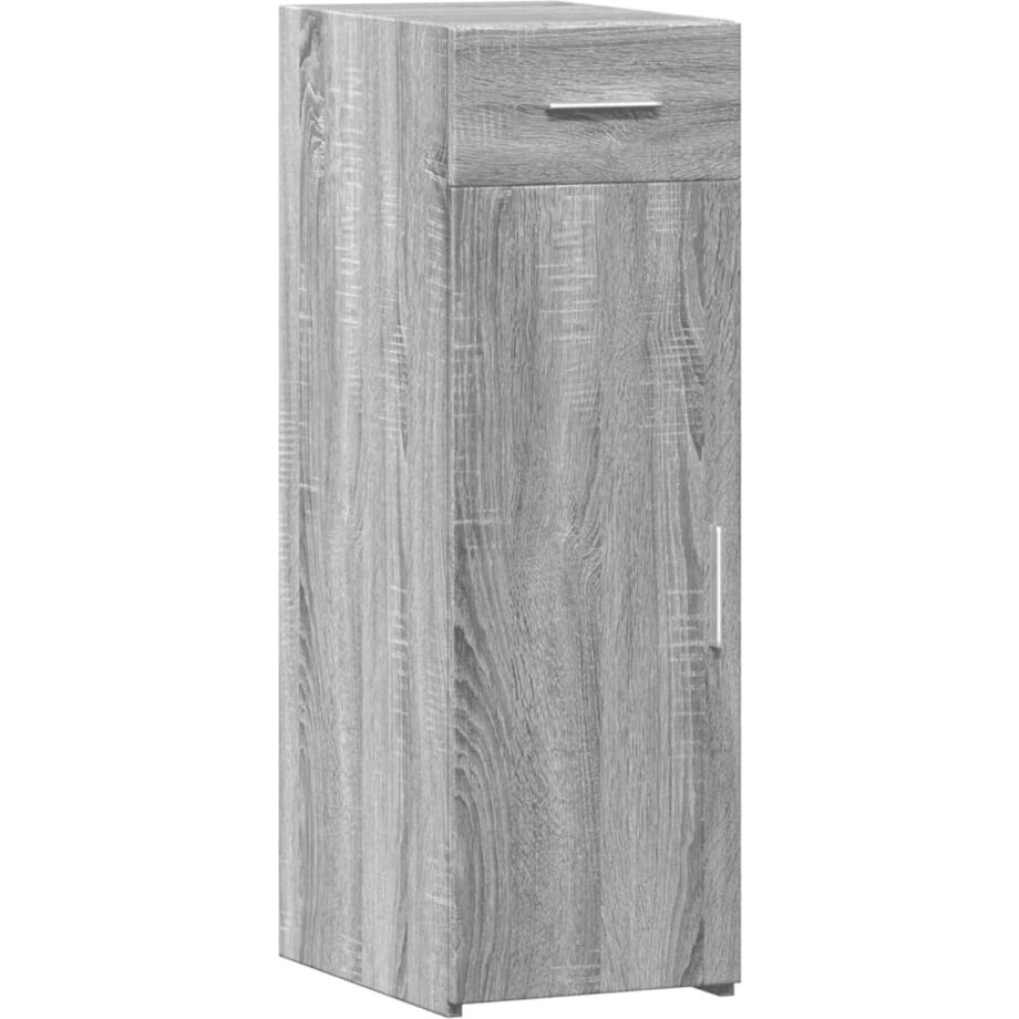 vidaXL - Dressoir - 30x42,5x93 - cm - bewerkt - hout - grijs - sonoma - eikenkleurig afbeelding 1