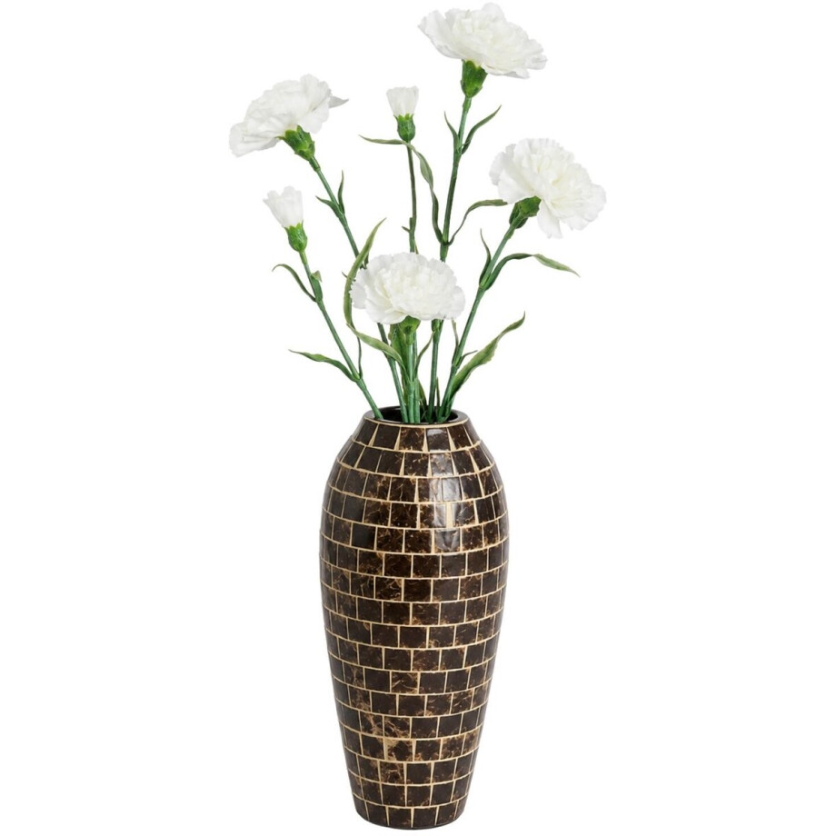 Mica Decorations Kunstbloem Anjer Floristic - 3x - H71 cm - wit - kunststof - stelen kunstbloemen - boeket - witn bloemetjes Mica Decorations Kunstbloem Anjer Floristic - 3x - H71 cm - wit - kunststof - stelen kunstbloemen - boeket - witn bloemetjes afbeelding 1