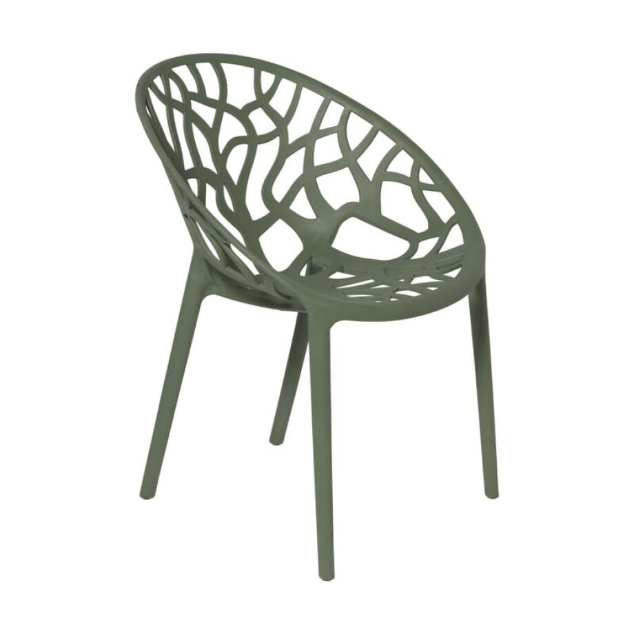 Stapelbare tuinstoel Palma - groen - 78.5x59.5x58 cm afbeelding 