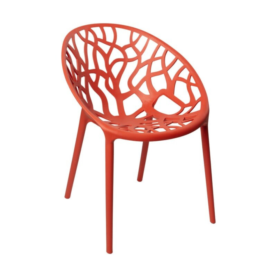 Stapelbare tuinstoel Palma - oranje - 78.5x59.5x58 cm afbeelding 