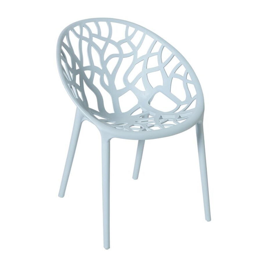 Stapelbare tuinstoel Palma - blauw - 78.5x58x59.5 cm afbeelding 