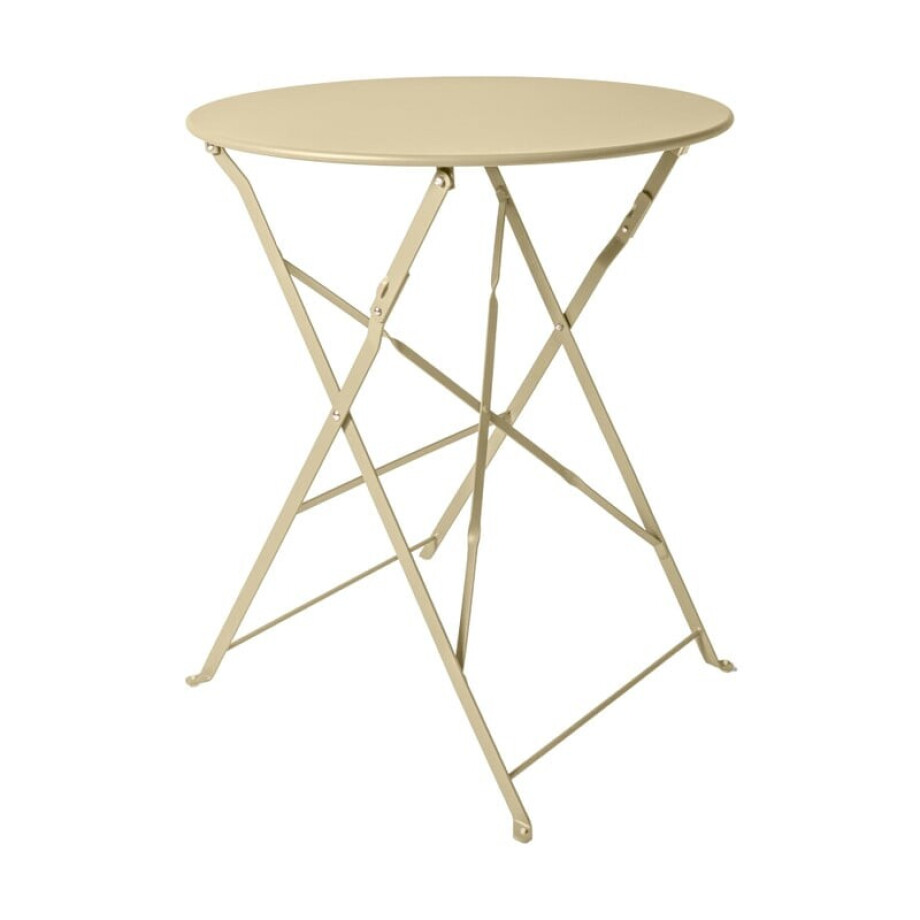 Inklapbare bistrotafel Kos - beige - ø60x71 cm Inklapbare bistrotafel Kos - beige - ø60x71 cm afbeelding