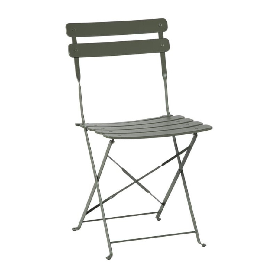Inklapbare bistrostoel Corfu - groen - 82x46.5x42 cm afbeelding 