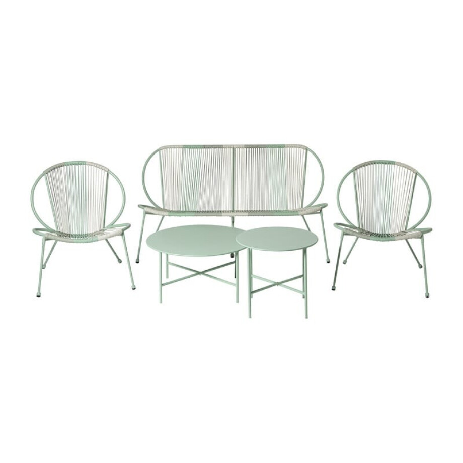 Tuinset Loes - groen/beige - 5-delig afbeelding 