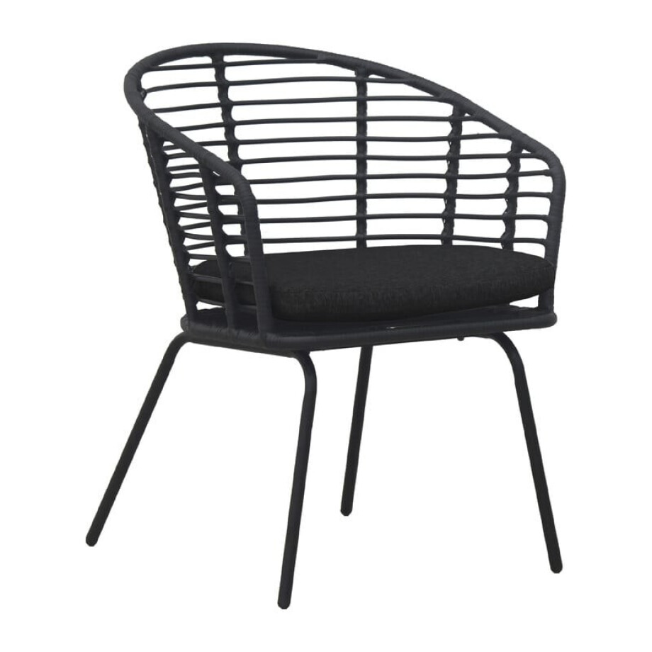 Tuinstoel Donna - zwart - 79x61x60 cm Tuinstoel Donna - zwart - 79x61x60 cm afbeelding