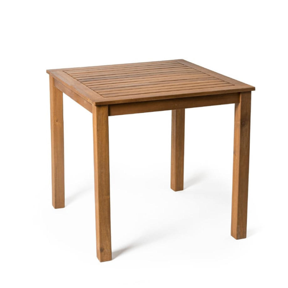 Tuintafel vierkant - acacia - 80x80x77 cm afbeelding 