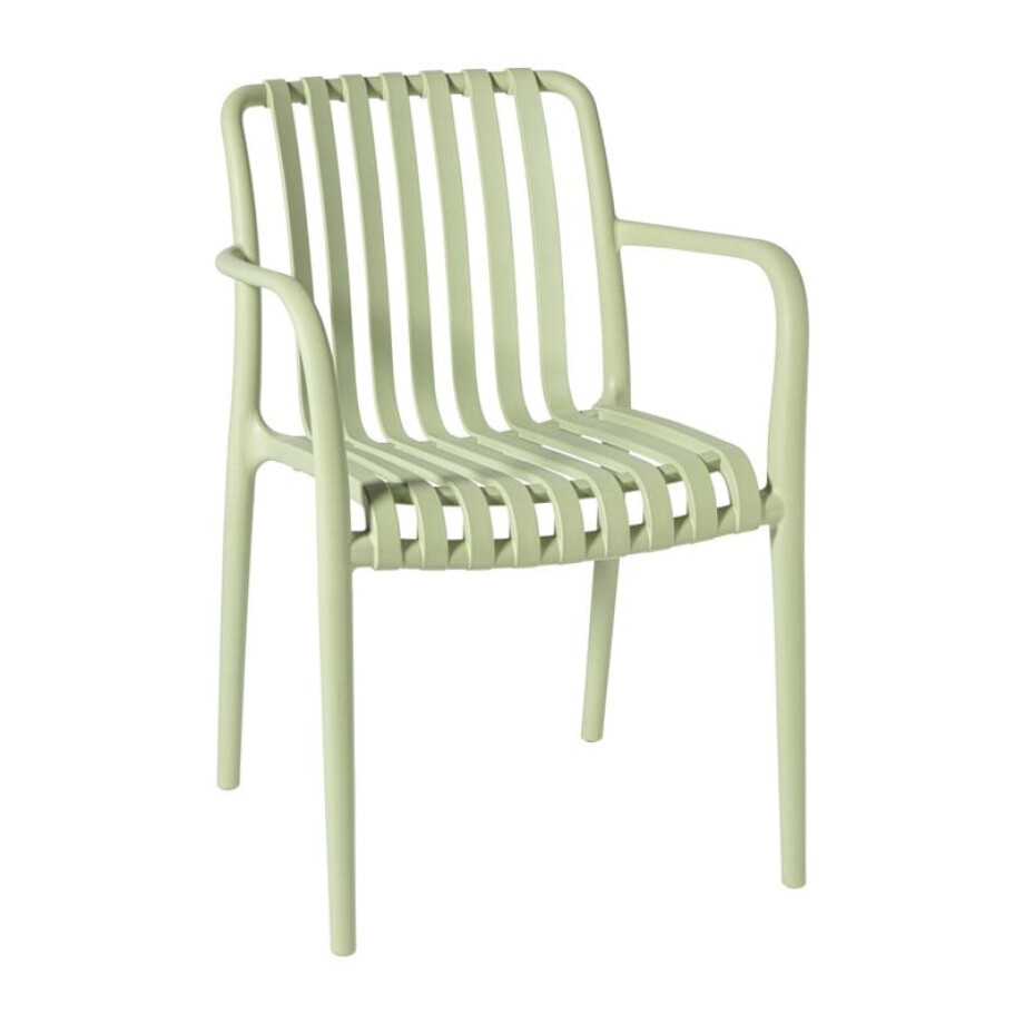 Tuinstoel Lea met armleuning - lichtgroen - 80.5x58x55 cm afbeelding 