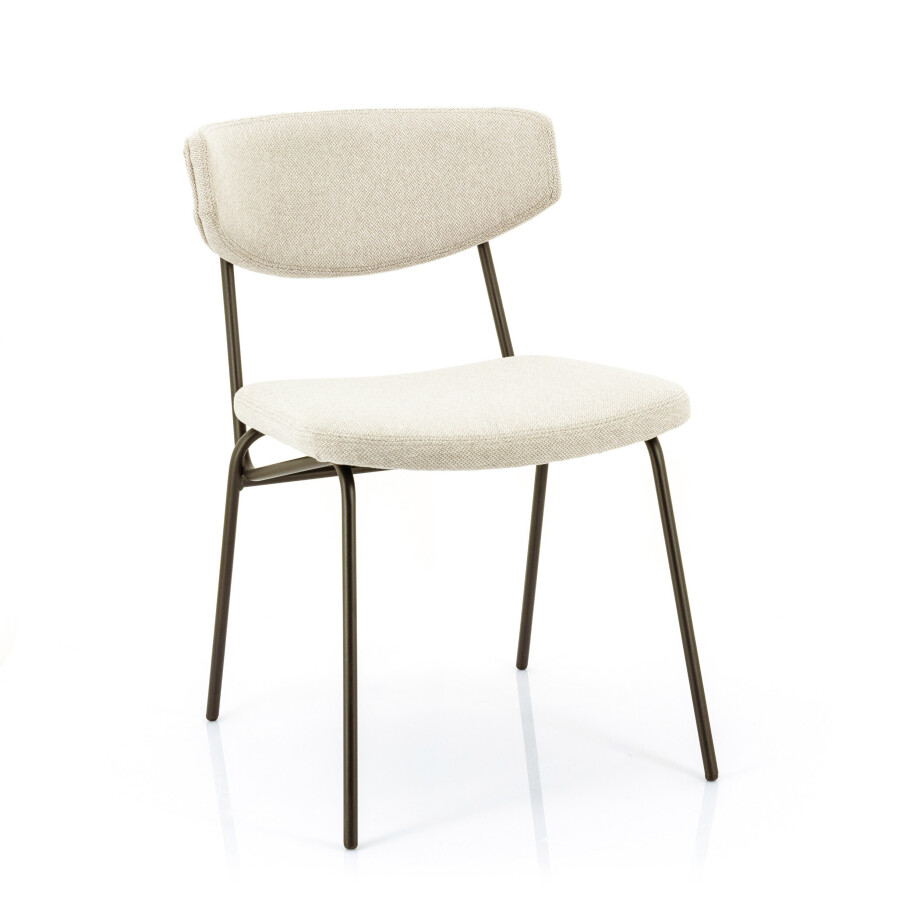 By-Boo Eetkamerstoel 'Crockett' kleur Taupe afbeelding 1