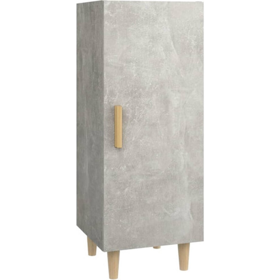 vidaXL - Dressoir - 34,5x34x90 - cm - bewerkt - hout - betongrijs afbeelding 1