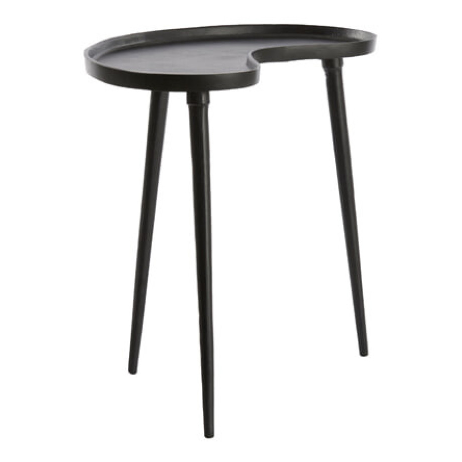 Light & Living Bijzettafel 'Lienz' 53 x 30cm, kleur Mat Zwart afbeelding 1
