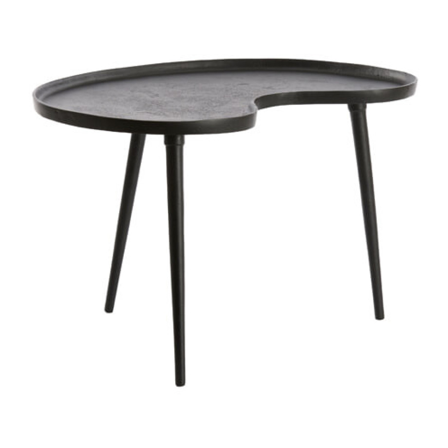 Light & Living Bijzettafel 'Lienz' 67 x 49cm, kleur Mat Zwart afbeelding 1