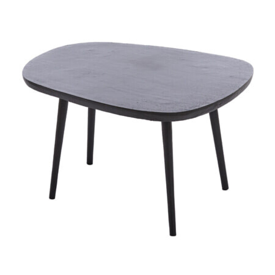 Light & Living Salontafel 'Puno' 64 x 53cm, kleur Mat Zwart afbeelding 1