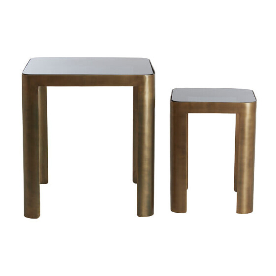 Light & Living Bijzettafel 'Oxe' Set van 2 stuks, kleur Antiek Brons Light & Living Bijzettafel 'Oxe' Set van 2 stuks, kleur Antiek Brons afbeelding