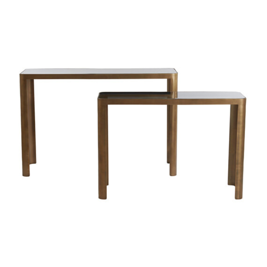 Light & Living Sidetable 'Oxe' Set van 2 stuks, kleur Antiek Brons afbeelding 