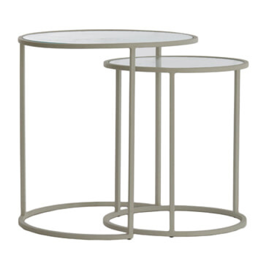 Light & Living Bijzettafel 'Talca' Set van 2 stuks, kleur Crème afbeelding 1