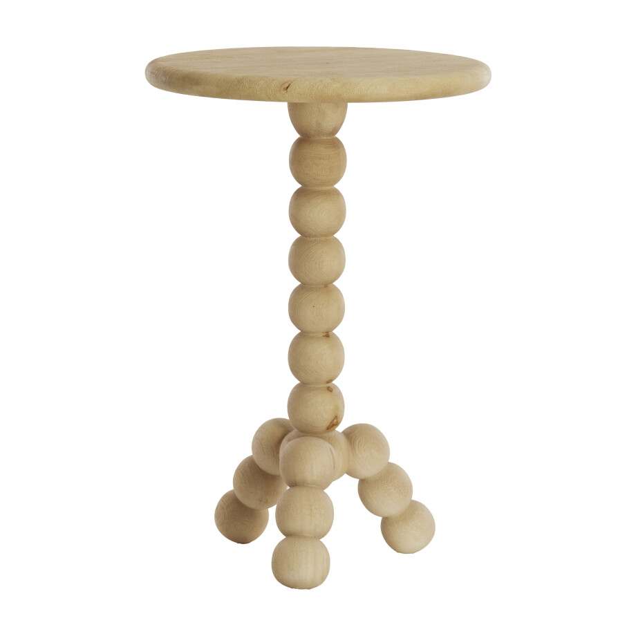 Light & Living Ronde Bijzettafel 'Veglio' Mangohout, kleur Naturel afbeelding 1
