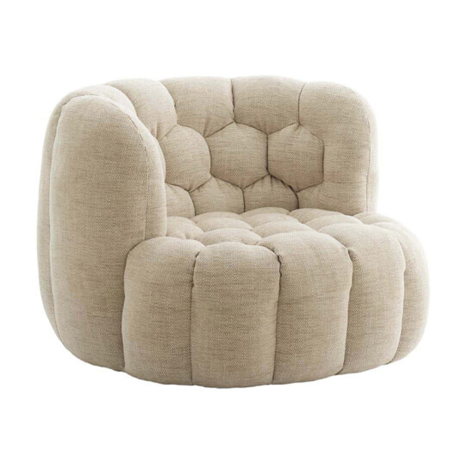 Light & Living Draaifauteuil 'Amara' kleur Crème afbeelding 1