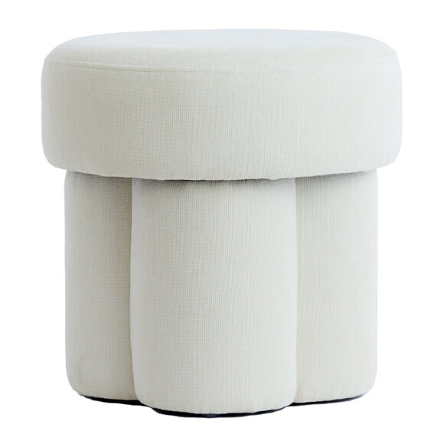 Light & Living Poef 'Curtea' kleur Crème afbeelding 1