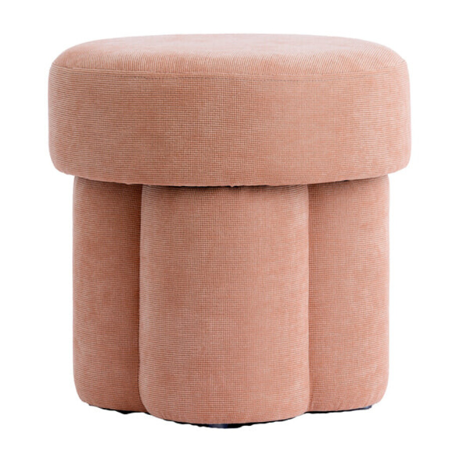 Light & Living Poef 'Curtea' kleur Licht Oranje Light & Living Poef 'Curtea' kleur Licht Oranje afbeelding 1