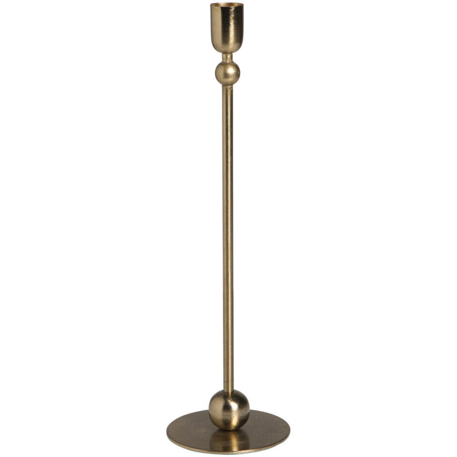 Leen Bakker - Kandelaar - Goudkleur - 33xØ9,5 Cm - Metaal - Goudkleurig afbeelding 1