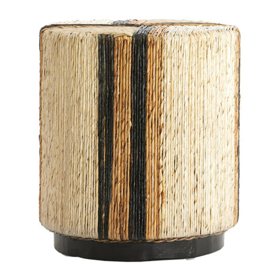 Light & Living Poef 'Yuturi' Bananenblad, kleur Naturel afbeelding 1