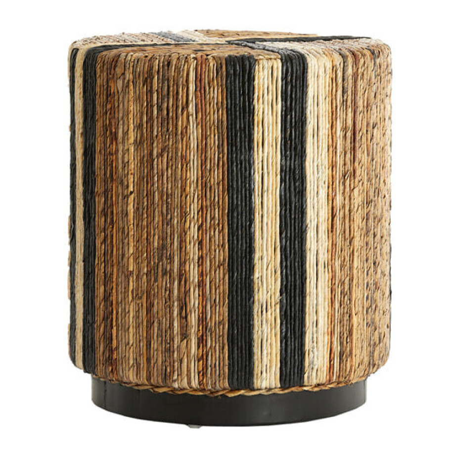 Light & Living Poef 'Yuturi' Bananenblad, kleur Bruin afbeelding 1