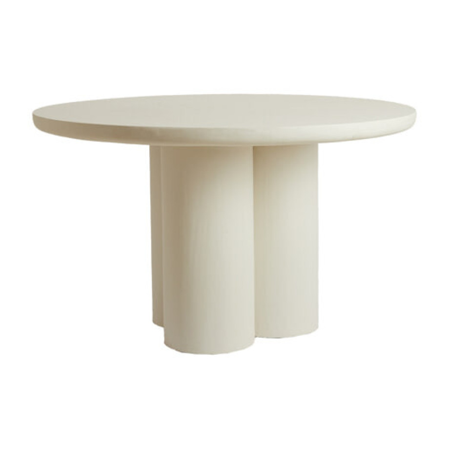 Light & Living Ronde Eettafel 'Mizuho' 130cm, kleur Crème afbeelding 