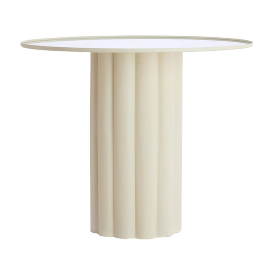 Light & Living Bijzettafel 'Rosario' 75cm hoog, kleur Crème afbeelding 