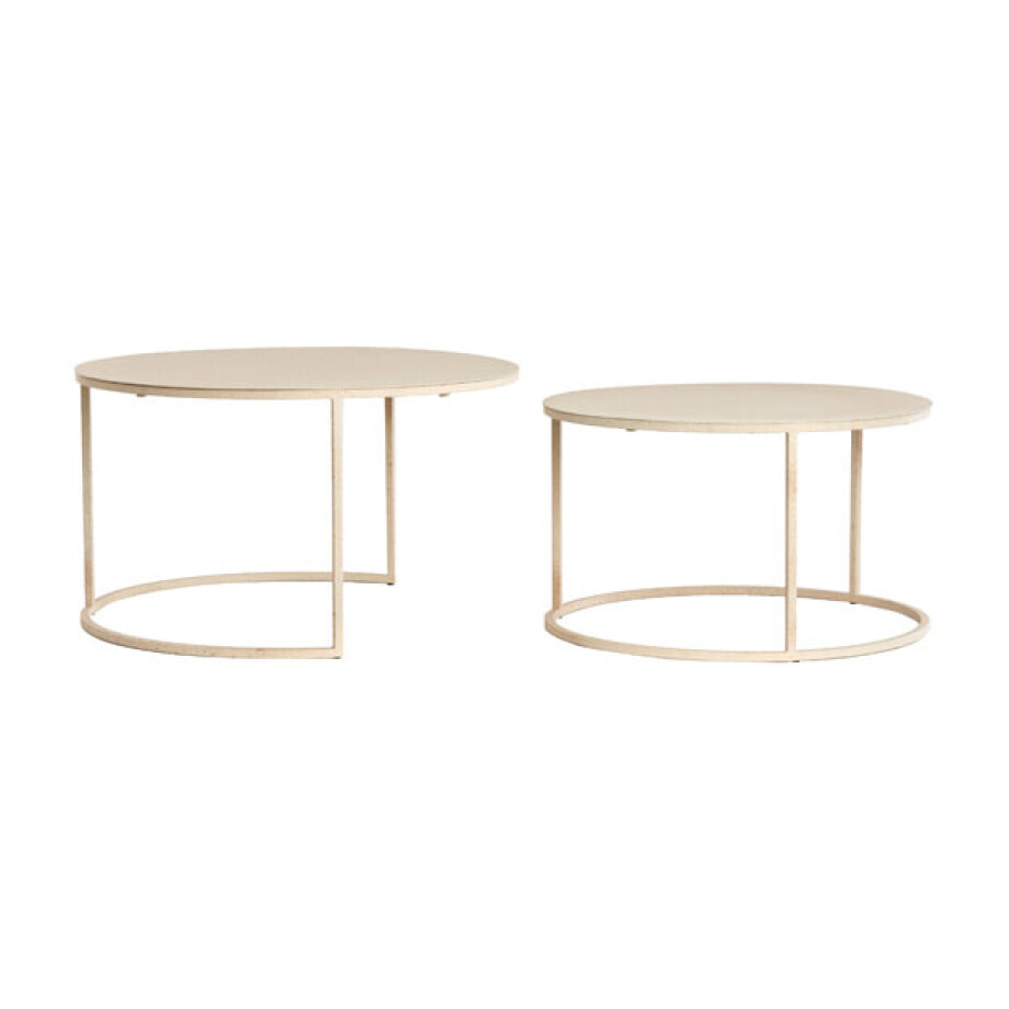 Light & Living Salontafel 'Sadar' Set van 2 stuks, kleur Zand/Bruin afbeelding 1