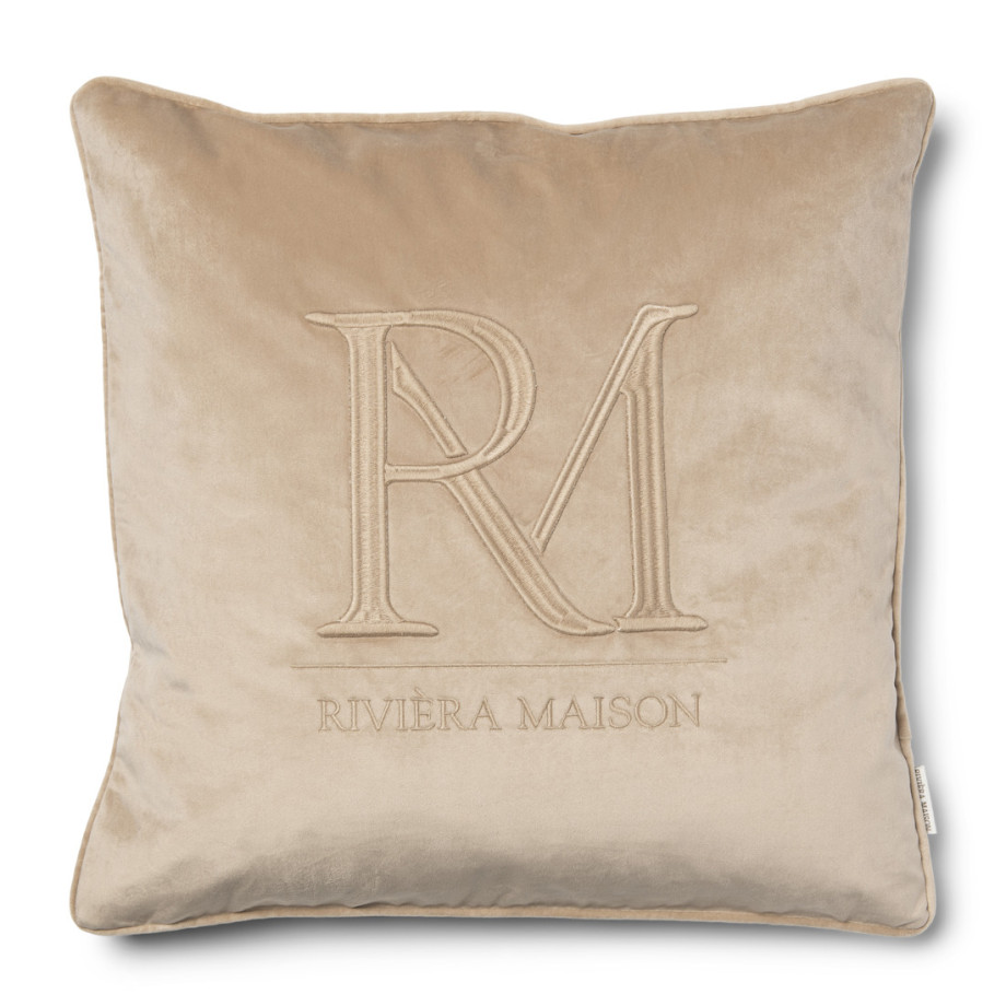 Kussenhoes RM Monogram, Flax 50x50 afbeelding 1