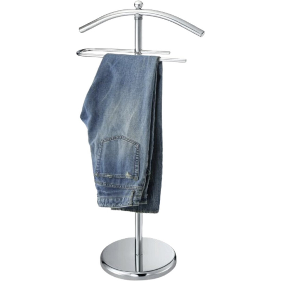 MISOU Dressboy - Kledingstandaard - Kledinghouder - Kledingrek - Zilverkleurig - 109x43x28cm - Metaal - FORMO MISOU Dressboy - Kledingstandaard - Kledinghouder - Kledingrek - Zilverkleurig - 109x43x28cm - Metaal - FORMO afbeelding 1