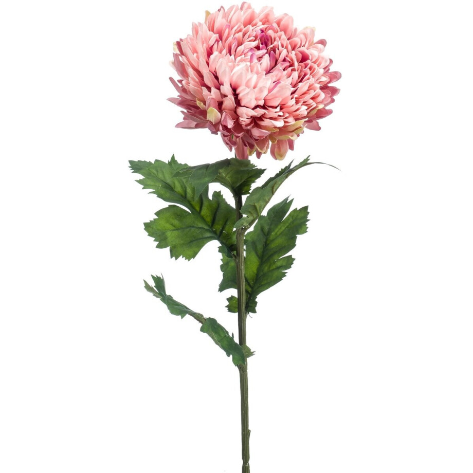 Emerald - Kunstbloem Chrysant 75cm oudroze - Kunstplant voor binnen afbeelding 1