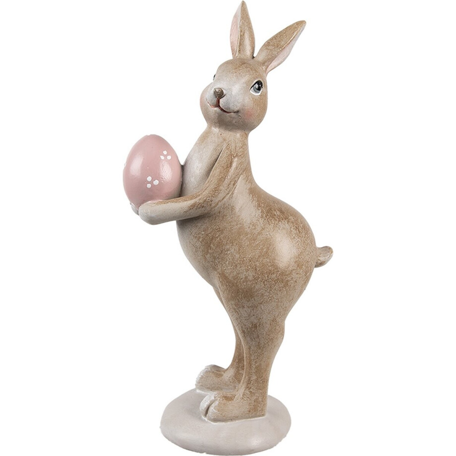 Clayre & Eef Decoratie Beeld Konijn 18 cm Beige Kunststof Clayre & Eef Decoratie Beeld Konijn 18 cm Beige Kunststof afbeelding 1