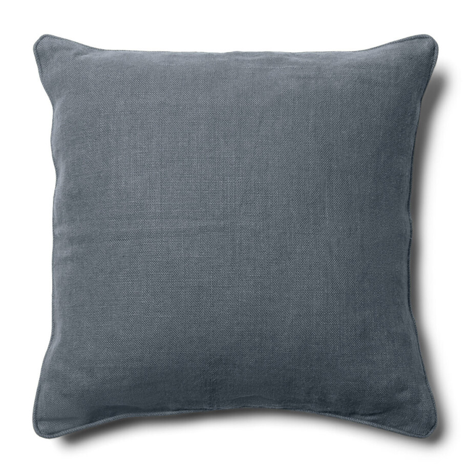 Linnen kussenhoes Verona donkerblauw 50x50 afbeelding 1